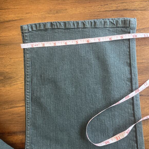 NWOT QVC Denim & Co Green Wash Denim Pants Size 20W Fallcore Campus Cabin Casual - Picture 7 of 9